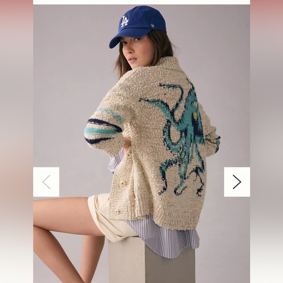 Pilcro Jennifer Symons Octopus Cardigan Sweater - Picture 13 of 14